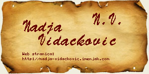 Nadja Vidačković vizit kartica